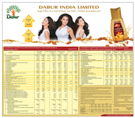 Thumbnail Dabur Quarterly Report 2011-q3