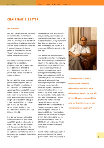 Thumbnail Bajaj Auto Annual Report 2001