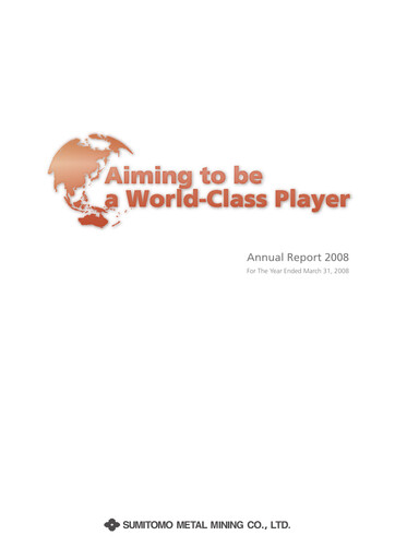 Thumbnail Sumitomo Metal Mining Annual Report 2008