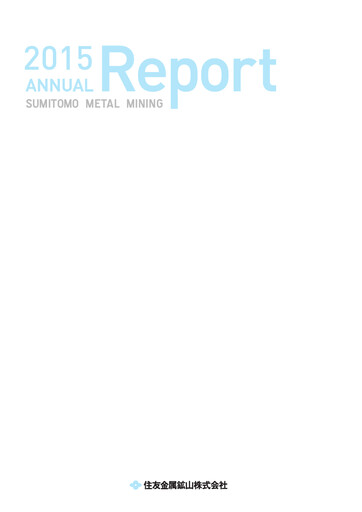 Thumbnail Sumitomo Metal Mining Annual Report 2015