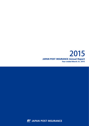 Thumbnail Japan Post Insurance
 Annual Report 2015