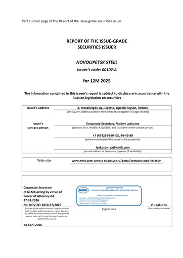 Thumbnail Novolipetsk Steel
 Financial Report 2025