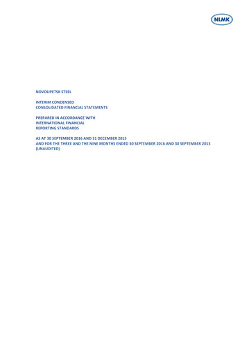 Thumbnail Novolipetsk Steel
 Financial Statement 2016-9m