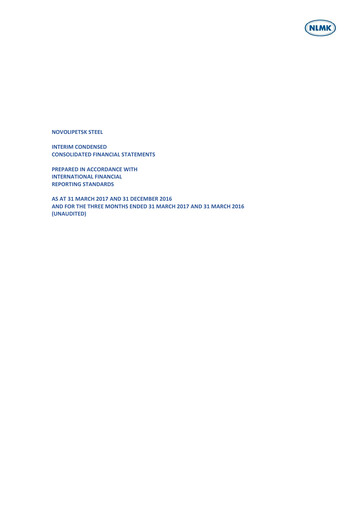 Thumbnail Novolipetsk Steel
 Financial Statement 2017-q1