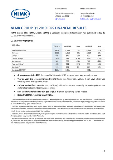 Thumbnail Novolipetsk Steel
 Quarterly Report 2019-q1