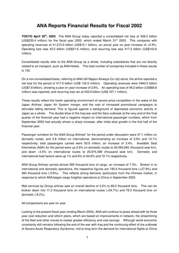 Thumbnail ANA Holdings
 Financial Statement fy2002