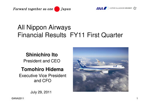 Thumbnail ANA Holdings
 Quarterly Report 2011-q1