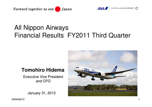 Thumbnail ANA Holdings
 Quarterly Report 2011-q3