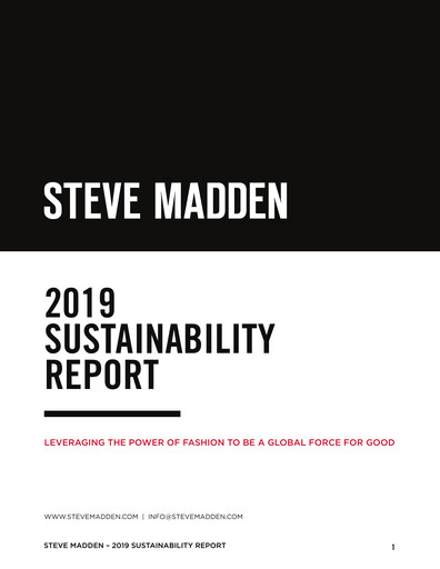 Thumbnail Steve Madden
 Sustainability Report 2019