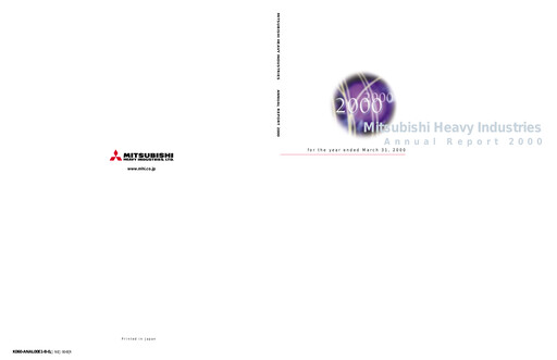 Thumbnail Mitsubishi Heavy Industries Annual Report 2000