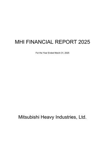 Thumbnail Mitsubishi Heavy Industries Financial Report 2025