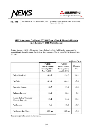 Miniature Mitsubishi Heavy Industries Rapport trimestriel 2011-q1