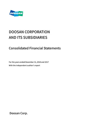 Thumbnail Doosan Financial Statement 2018