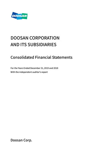 Thumbnail Doosan Financial Statement 2019