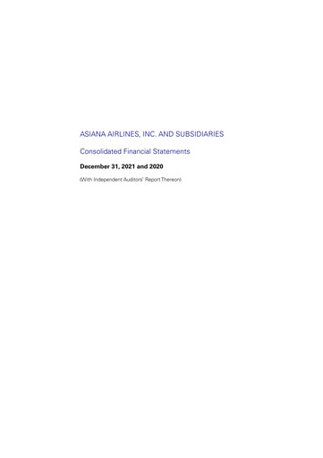 Thumbnail Asiana Airlines
 Financial Statement 2020-2021