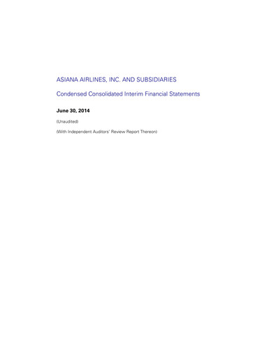 Thumbnail Asiana Airlines
 Half-year Report 2014-h1