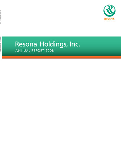 Thumbnail Resona Holdings
 Annual Report 2008