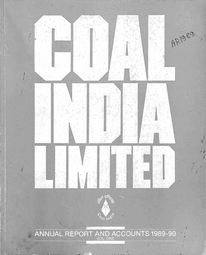 Thumbnail Coal India Annual Report 1989-1990