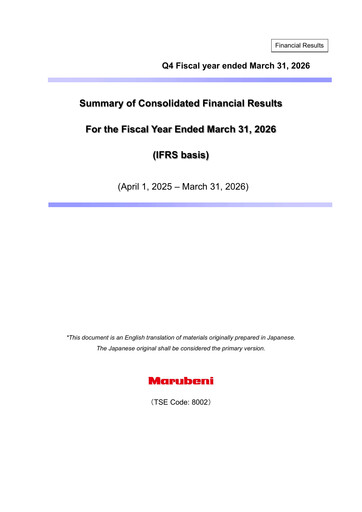 Thumbnail Marubeni
 Financial Report 2026