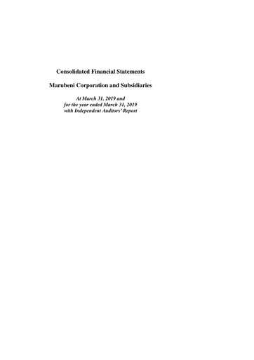 Thumbnail Marubeni
 Financial Statement fy2019