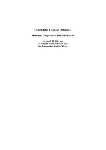 Thumbnail Marubeni
 Financial Statement fy2021