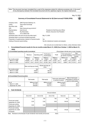 Thumbnail GMO Payment Gateway Half-year Report fy2026-h1