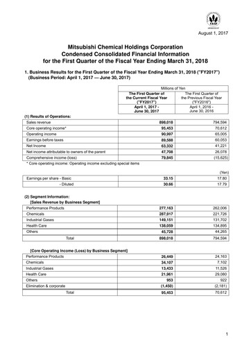 Thumbnail Mitsubishi Chemical Holdings
 Quarterly Report 2017-q1