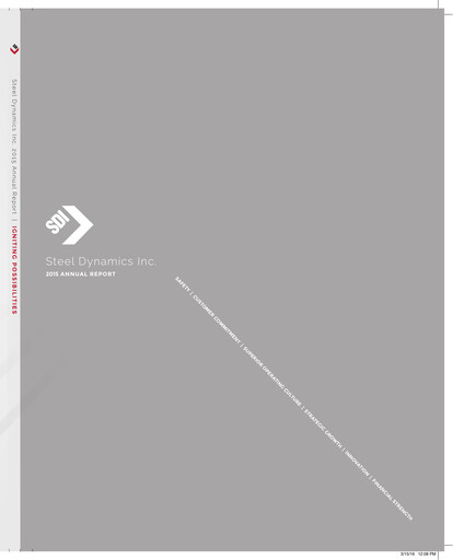 Thumbnail Steel Dynamics
 Annual Report 2015