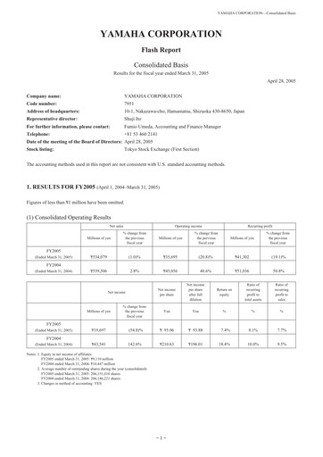 Thumbnail Yamaha Financial Statement fy2005