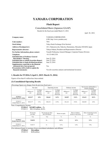Thumbnail Yamaha Financial Statement fy2016