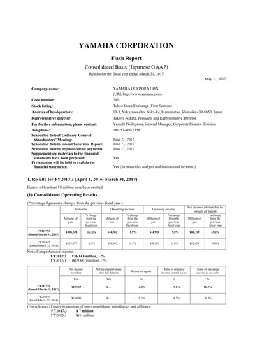 Thumbnail Yamaha Financial Statement fy2017
