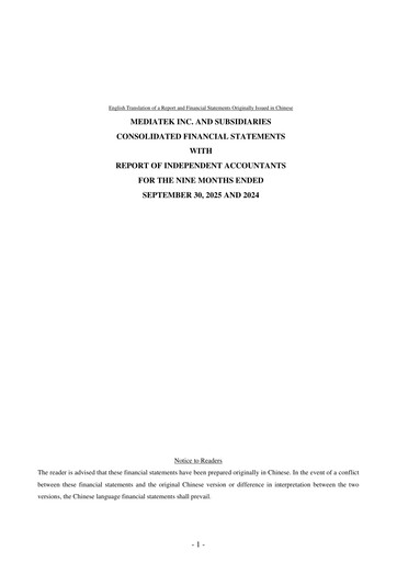 Thumbnail MediaTek Financial Statement 2025-9m