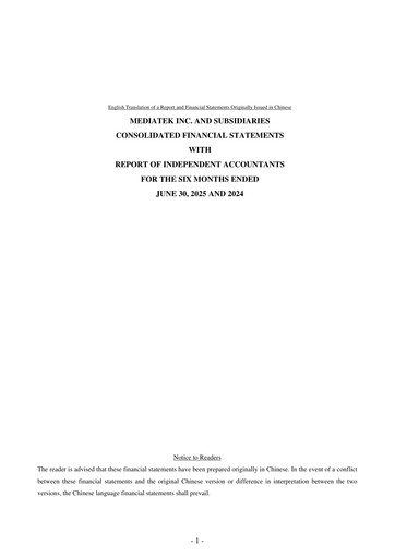 Thumbnail MediaTek Financial Statement 2025-h1