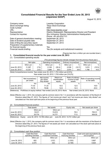 Thumbnail Lasertec Financial Statement fy2013