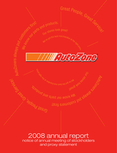 Thumbnail AutoZone Annual Report 2008
