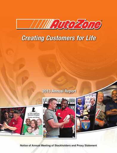 Thumbnail AutoZone Annual Report 2013