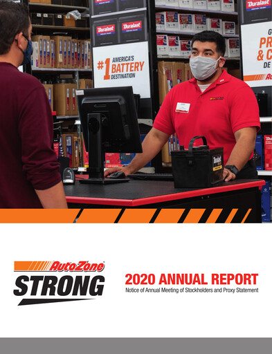 Thumbnail AutoZone Annual Report 2020