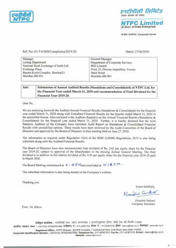 Thumbnail NTPC Limited
 Financial Statement 2019-2020