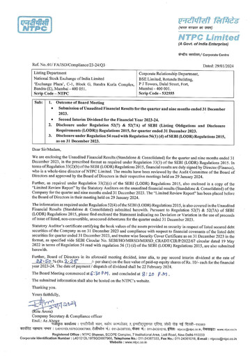 Thumbnail NTPC Limited
 Quarterly Report 2023-q3
