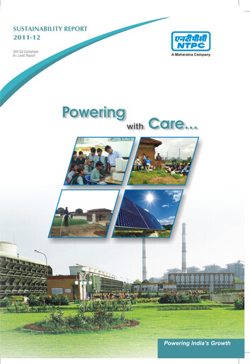Thumbnail NTPC Limited
 Sustainability Report 2011-2012