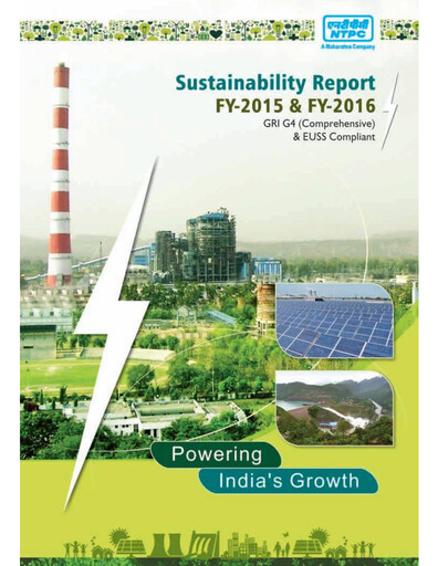 Thumbnail NTPC Limited
 Sustainability Report 2015-2016