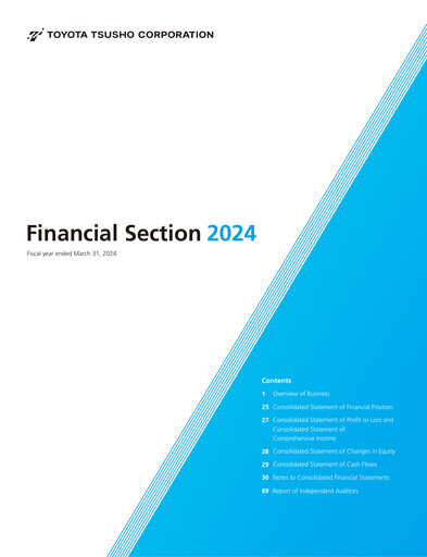 Thumbnail Toyota Tsusho
 Financial Statement 2024