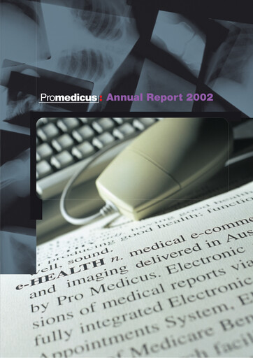Thumbnail Pro Medicus Annual Report 2002