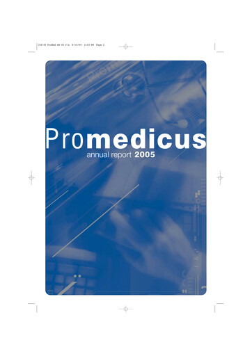 Thumbnail Pro Medicus Annual Report 2005