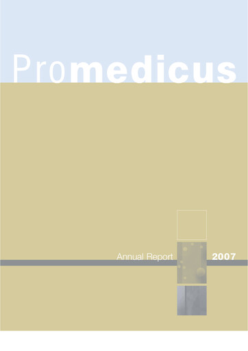 Thumbnail Pro Medicus Annual Report 2007