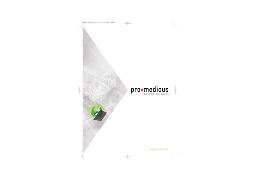 Thumbnail Pro Medicus Annual Report 2009