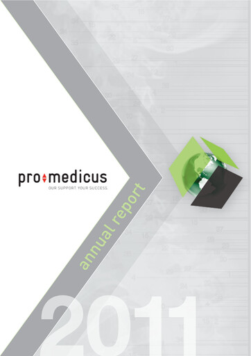 Thumbnail Pro Medicus Annual Report 2011