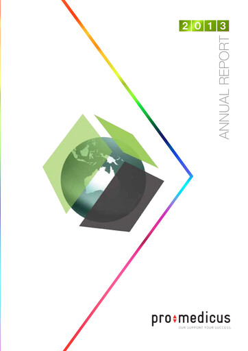 Thumbnail Pro Medicus Annual Report 2013