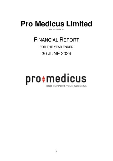 Miniature Pro Medicus Rapport financier fy2024