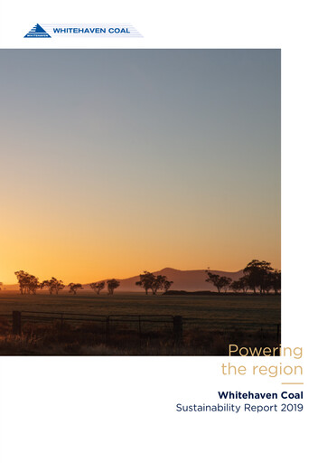 Thumbnail Whitehaven Coal Sustainability Report 2019